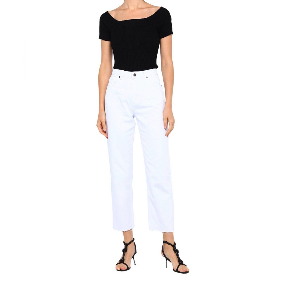 New jeans Scout, size 26, white, women, mom fit, cotton